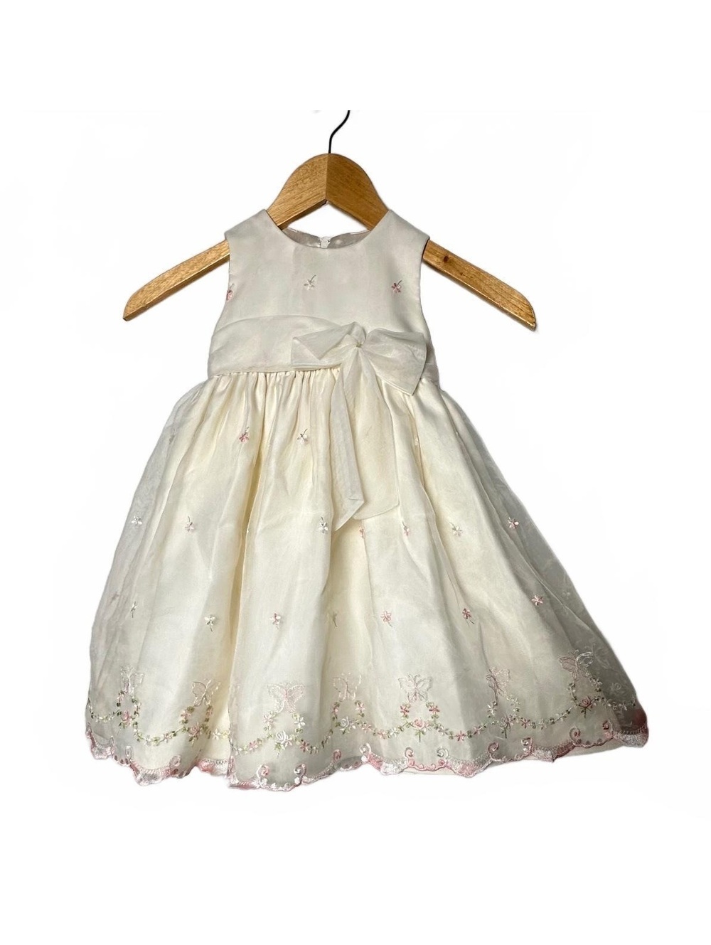 Cinderella Girls 2T Ivory Butterfly Embroidered Flower Girl Party Dress
